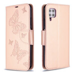 Housse Huawei P40 Lite Papillons Imprimés à Lanière Housse Huawei P40 Lite Papillons Imprimés à Lanière