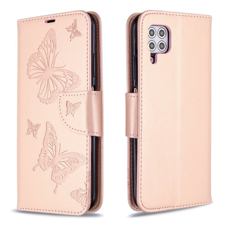 Housse Huawei P40 Lite Papillons Imprimés à Lanière Housse Huawei P40 Lite Papillons Imprimés à Lanière