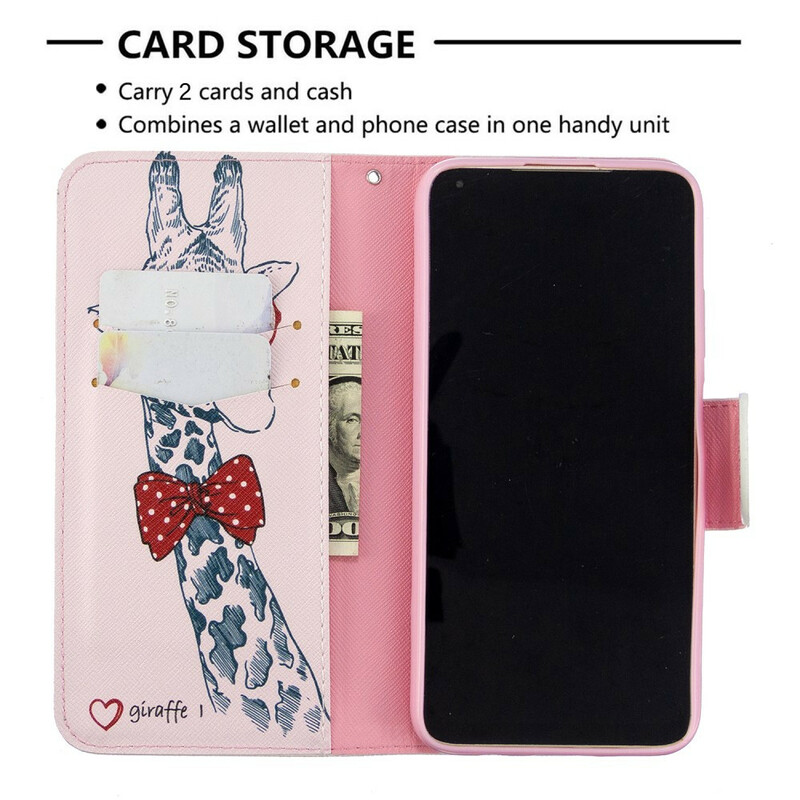 Housse Huawei P40 Lite Girafe Intello Housse Huawei P40 Lite Girafe Intello
