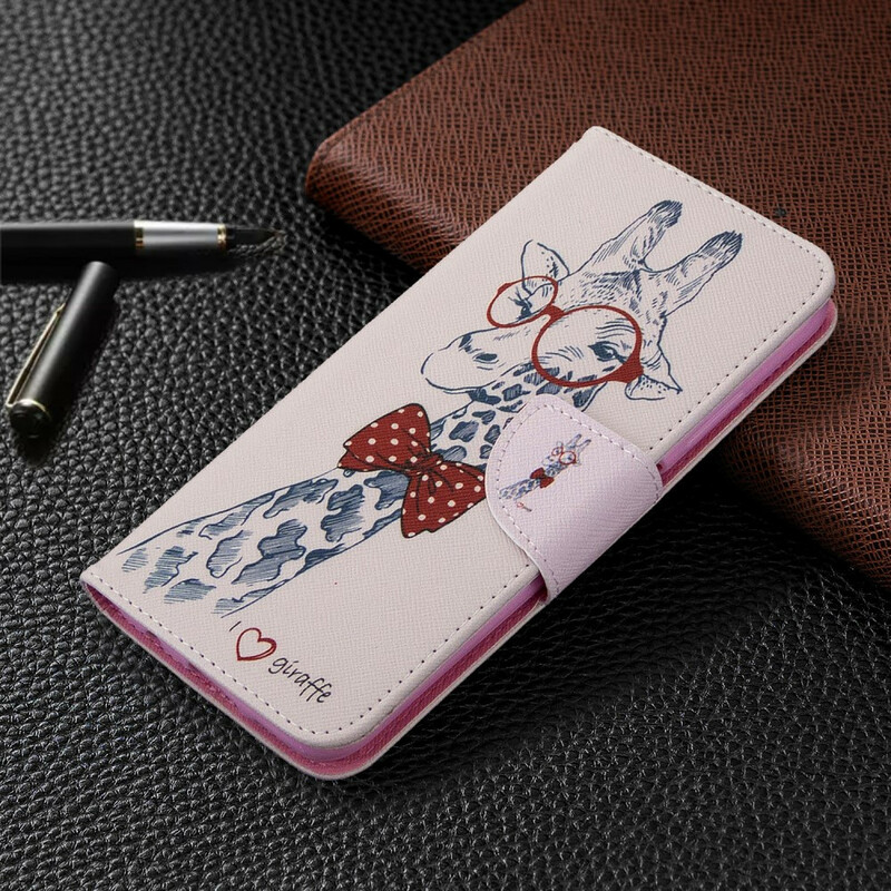Housse Huawei P40 Lite Girafe Intello Housse Huawei P40 Lite Girafe Intello