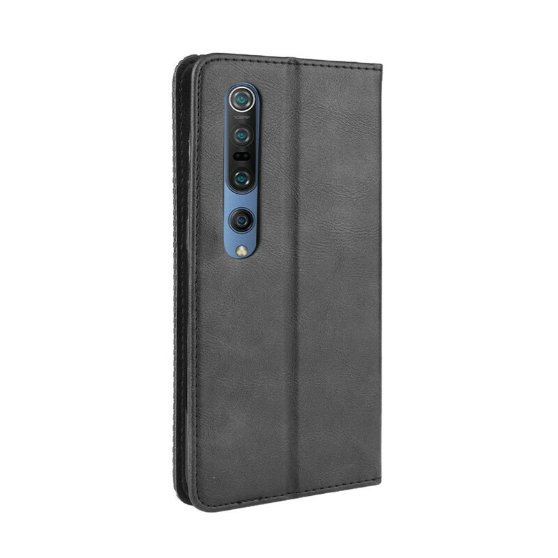 Flip Cover Xiaomi Mi 10 / 10 Pro Effet Cuir Vintage Stylisé Flip Cover Xiaomi Mi 10 / 10 Pro Effet Cuir Vintage Stylisé
