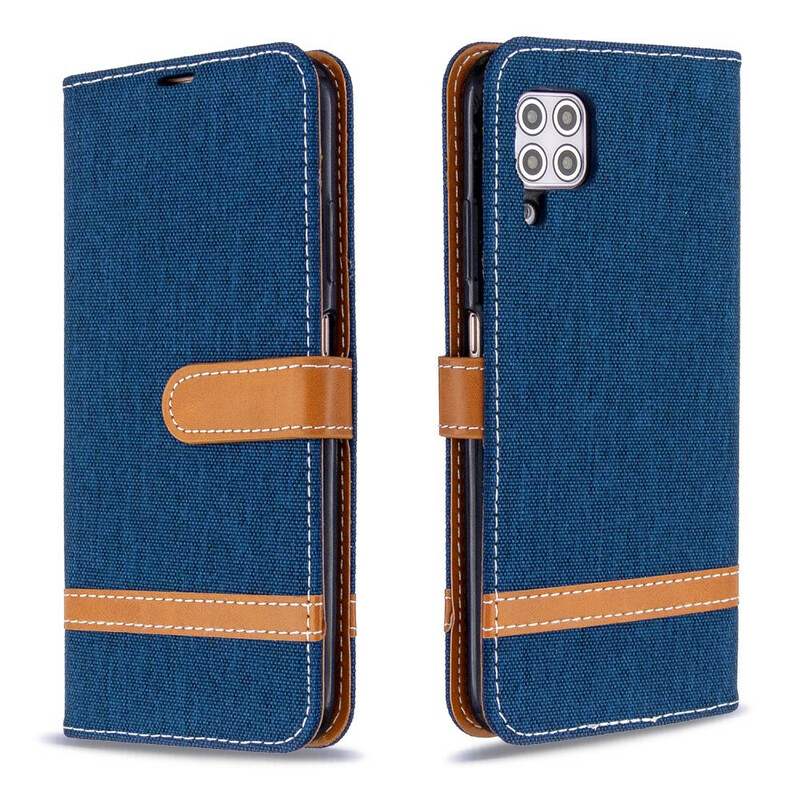 Housse Huawei P40 Lite Tissu et Effet Cuir à Lanière Housse Huawei P40 Lite Tissu et Effet Cuir à Lanière
