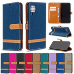 Housse Huawei P40 Lite Tissu et Effet Cuir à Lanière Housse Huawei P40 Lite Tissu et Effet Cuir à Lanière