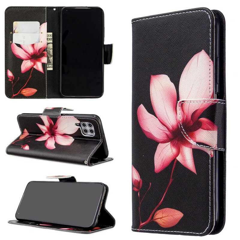 Housse Huawei P40 Lite Fleur Rose Housse Huawei P40 Lite Fleur Rose