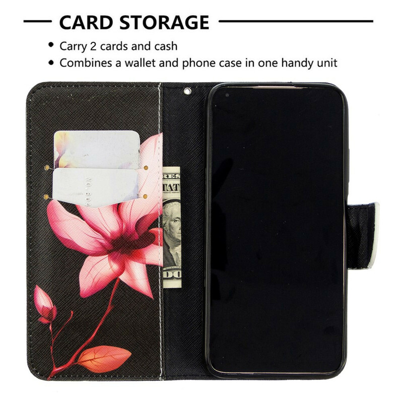 Housse Huawei P40 Lite Fleur Rose Housse Huawei P40 Lite Fleur Rose
