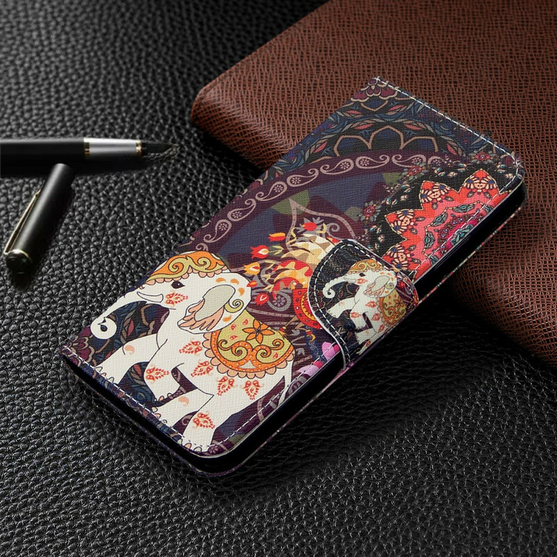 Housse Huawei P40 Lite Mandala Éléphants Ethniques Housse Huawei P40 Lite Mandala Éléphants Ethniques