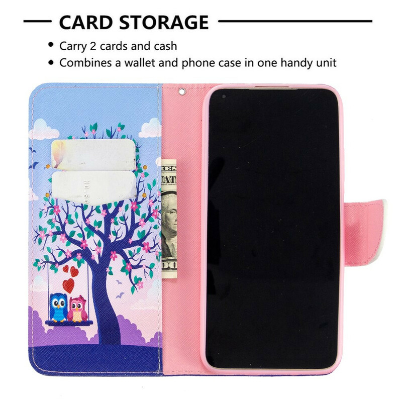 Housse Huawei P40 Lite Hiboux Sur La Balançoire Housse Huawei P40 Lite Hiboux Sur La Balançoire