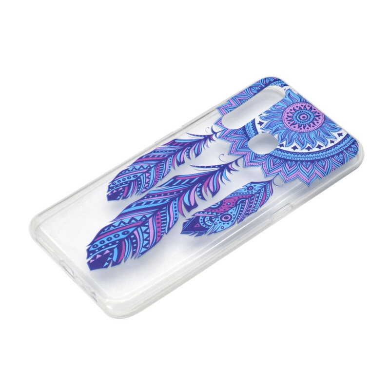 Coque Huawei P40 Lite E Transparente Attrape Rêves Plumes Bleues Coque Huawei P40 Lite E Transparente Attrape Rêves Plumes Bleues