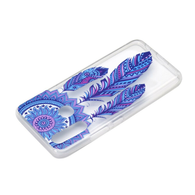 Coque Huawei P40 Lite E Transparente Attrape Rêves Plumes Bleues Coque Huawei P40 Lite E Transparente Attrape Rêves Plumes Bleues