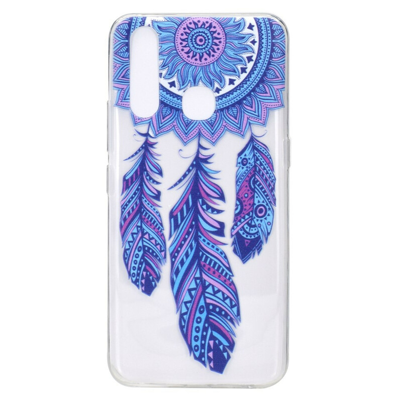 Coque Huawei P40 Lite E Transparente Attrape Rêves Plumes Bleues Coque Huawei P40 Lite E Transparente Attrape Rêves Plumes Bleues