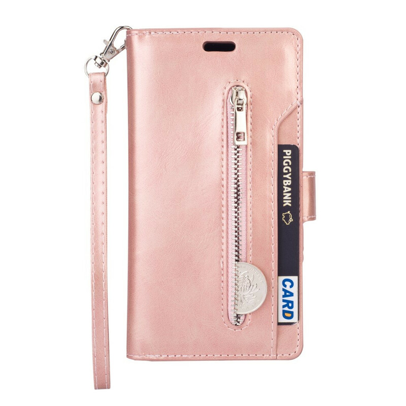 Housse Huawei P40 Lite Porte-Monnaie avec Lanière Housse Huawei P40 Lite Porte-Monnaie avec Lanière