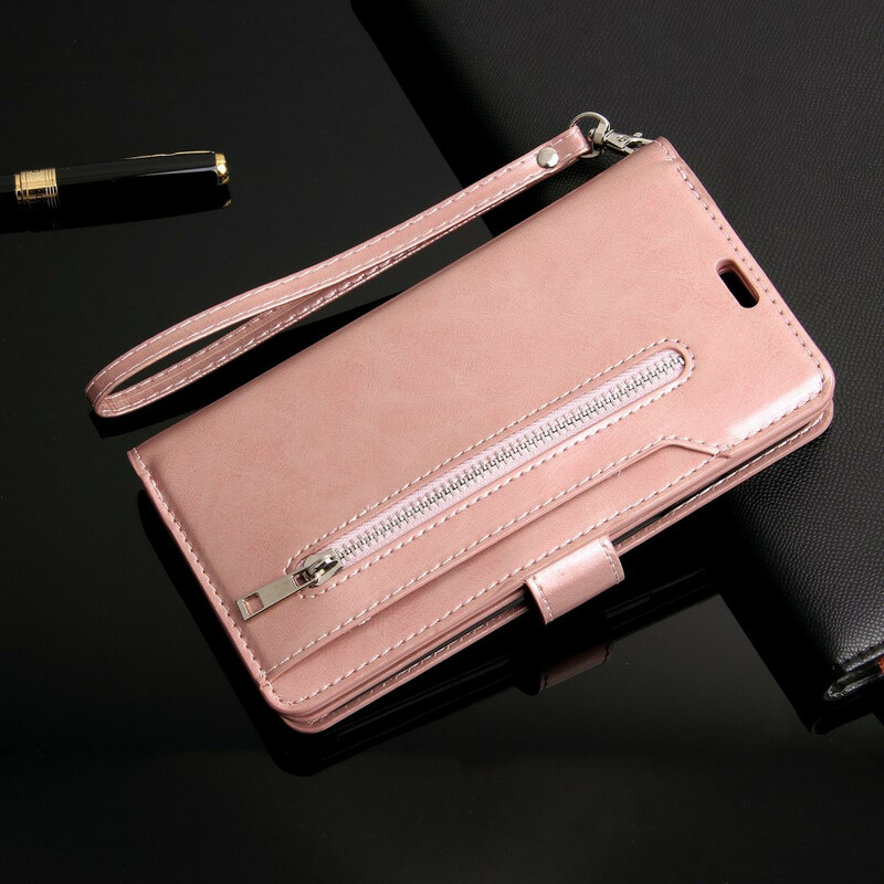 Housse Huawei P40 Lite Porte-Monnaie avec Lanière Housse Huawei P40 Lite Porte-Monnaie avec Lanière