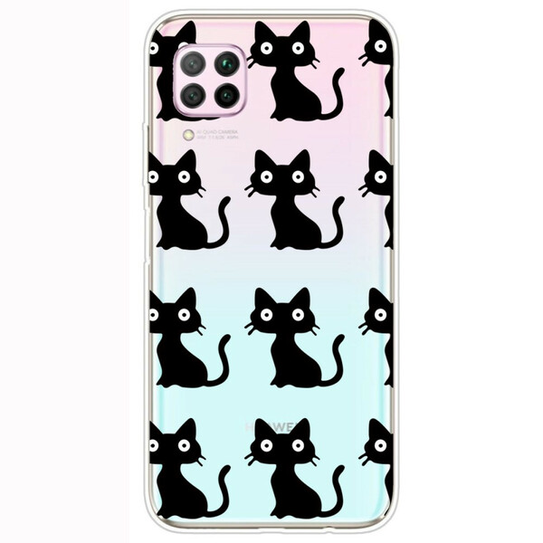 Coque Huawei P40 Lite Multiples Chats Noirs