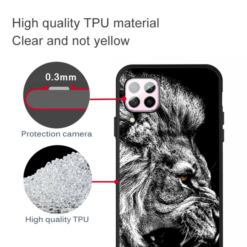 Coque Huawei P40 Lite Lion Féroce Coque Huawei P40 Lite Lion Féroce