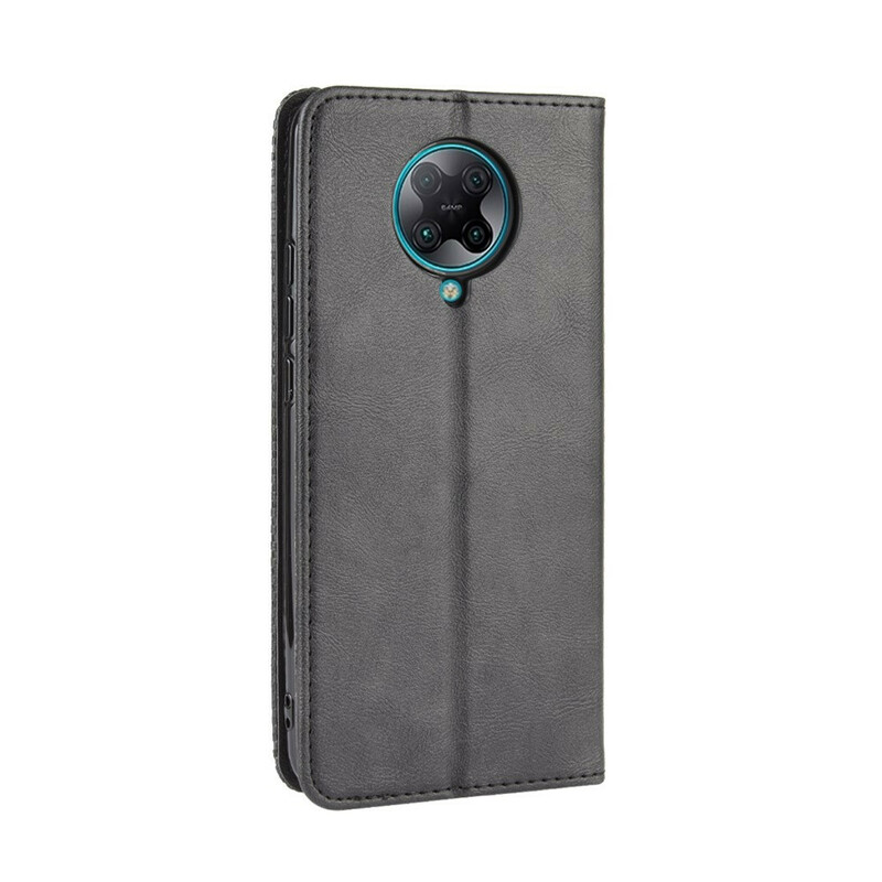 Flip Cover Xiaomi Poco F2 Pro Effet Cuir Vintage Stylisé