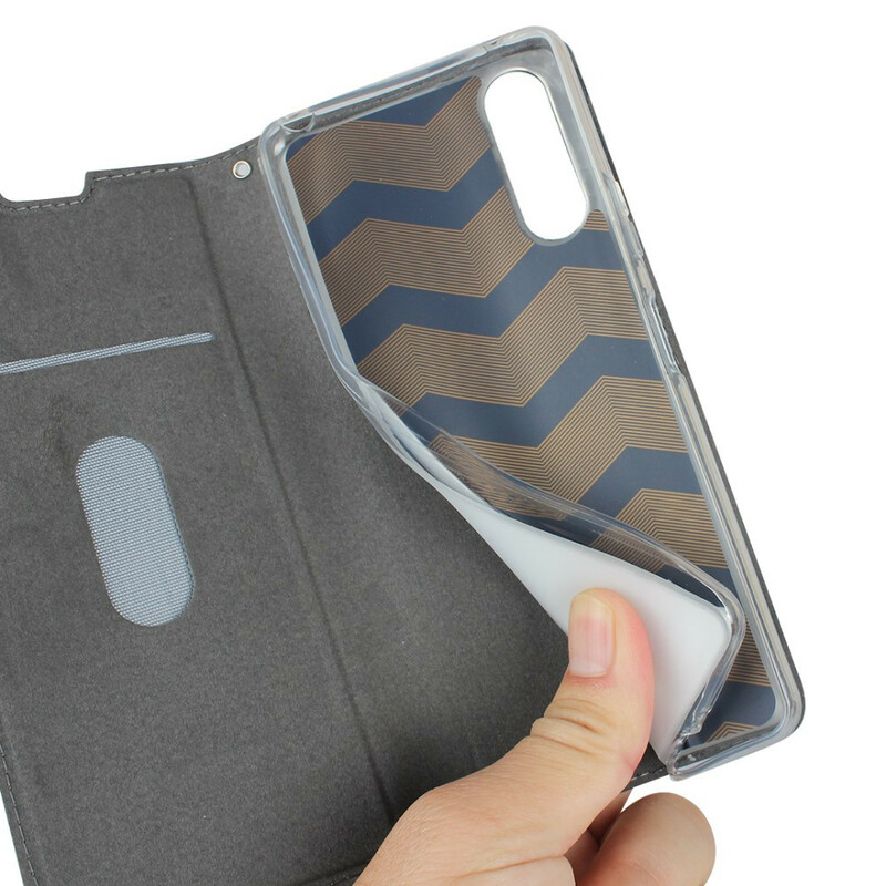 Flip Cover Sony Xperia 10 II Simili Cuir avec Lanière Flip Cover Sony Xperia 10 II Simili Cuir avec Lanière