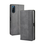 Flip Cover Sony Xperia L4 Effet Cuir Vintage Stylisé