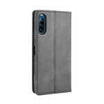 Flip Cover Sony Xperia L4 Effet Cuir Vintage Stylisé Flip Cover Sony Xperia L4 Effet Cuir Vintage Stylisé