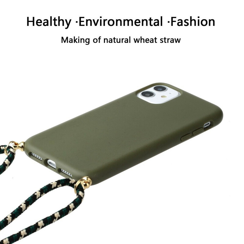 Coque iPhone 11 Silicone avec Cordon Coloré