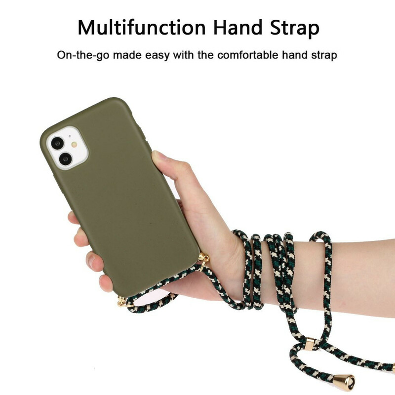 Coque iPhone 11 Silicone avec Cordon Coloré