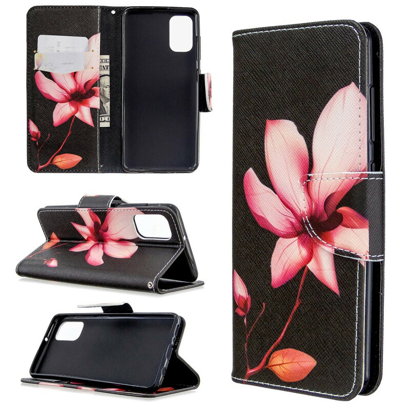 Housse Samsung Galaxy A41 Fleur Rose