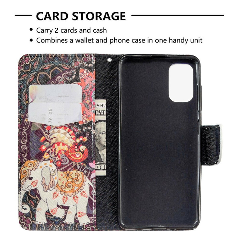 Housse Samsung Galaxy A41 Éléphant Indien Housse Samsung Galaxy A41 Éléphant Indien