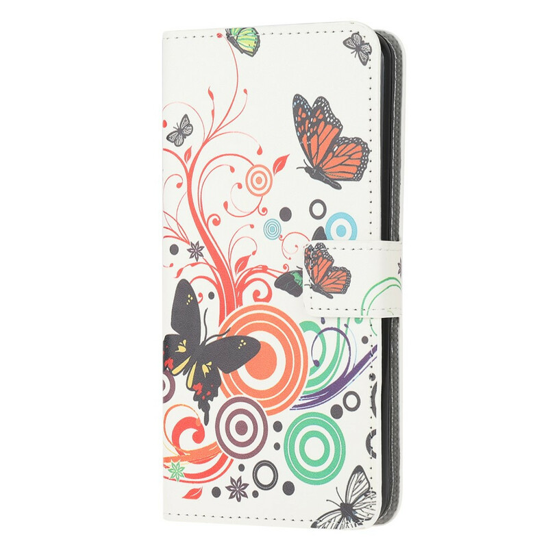 Housse Samsung Galaxy A41 Papillons et Fleurs