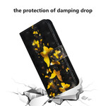Housse Samsung Galaxy A41 Papillons Jaunes