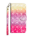 Housse Samsung Galaxy A41 Dégradé Paillettes Magentas Housse Samsung Galaxy A41 Dégradé Paillettes Magentas