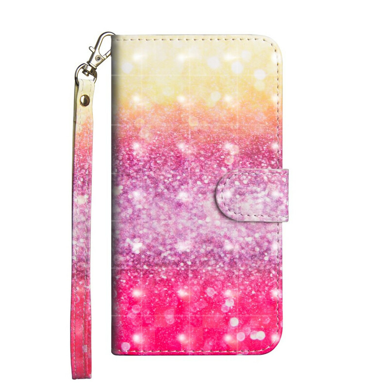 Housse Samsung Galaxy A41 Dégradé Paillettes Magentas Housse Samsung Galaxy A41 Dégradé Paillettes Magentas