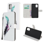 Housse Samsung Galaxy A41 Plume à Lanière Housse Samsung Galaxy A41 Plume à Lanière