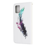 Housse Samsung Galaxy A41 Plume à Lanière Housse Samsung Galaxy A41 Plume à Lanière