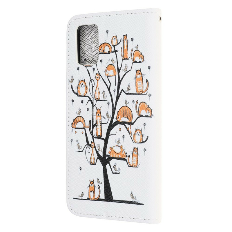 Housse Samsung Galaxy A41 Funky Cats à Lanière