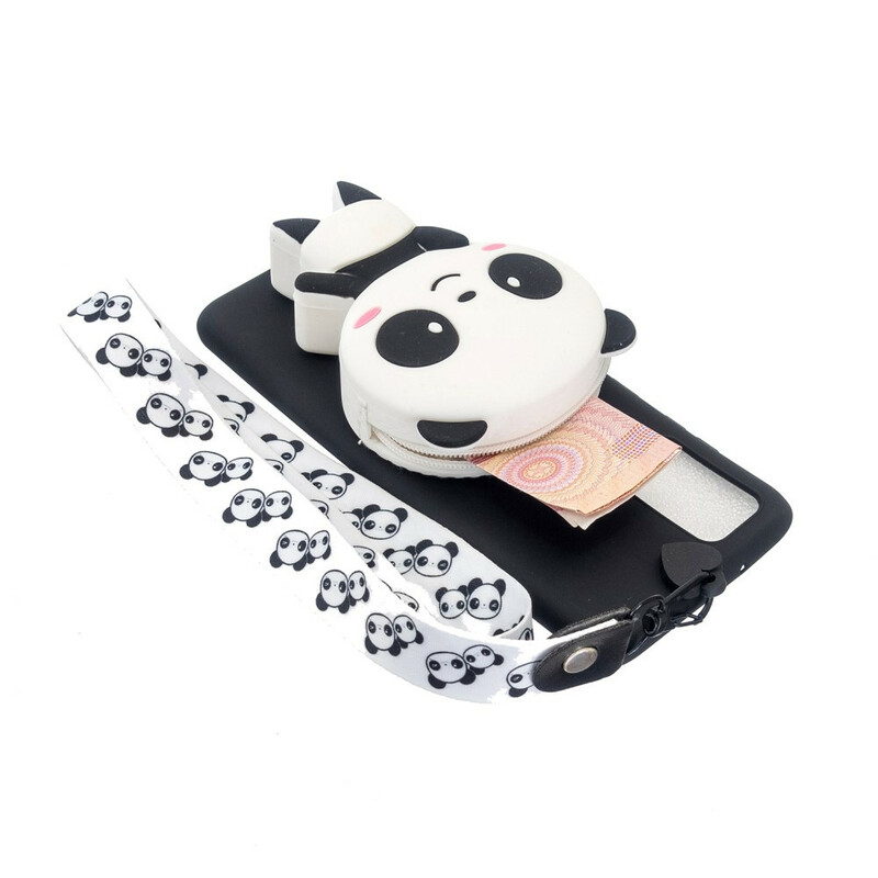 Coque Samsung Galaxy A41 Panda 3D avec lanière Mousqueton Coque Samsung Galaxy A41 Panda 3D avec lanière Mousqueton