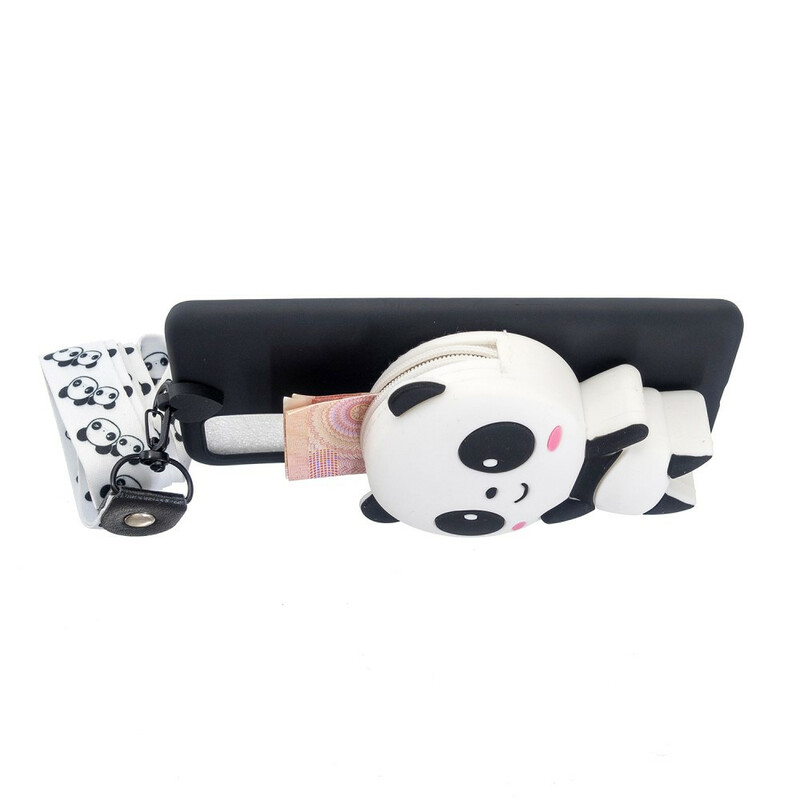 Coque Samsung Galaxy A41 Panda 3D avec lanière Mousqueton Coque Samsung Galaxy A41 Panda 3D avec lanière Mousqueton