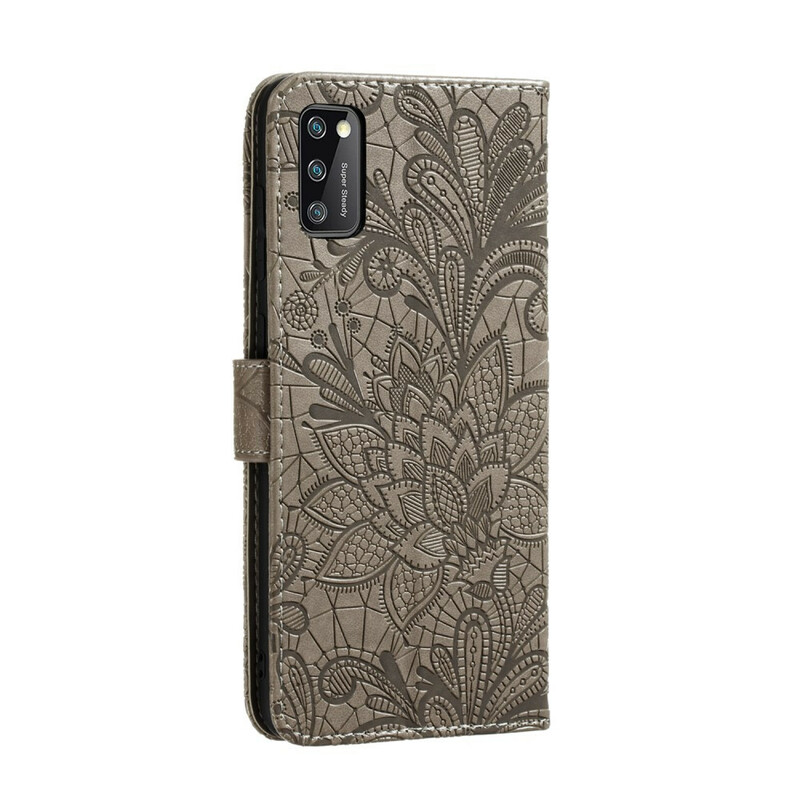 Housse Samsung Galaxy A41 Fleurs Tribales à Lanière Housse Samsung Galaxy A41 Fleurs Tribales à Lanière