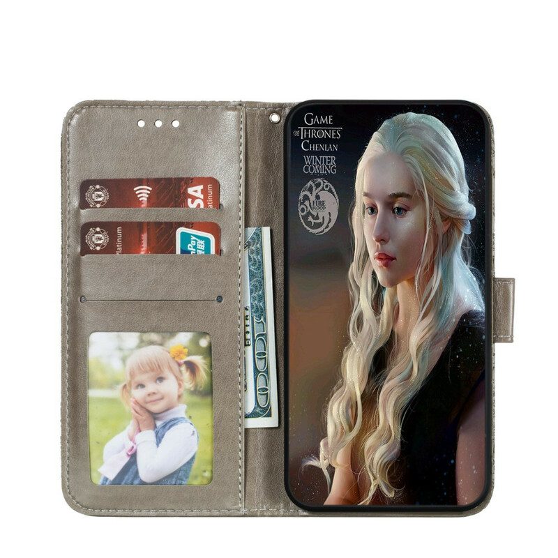 Housse Samsung Galaxy A41 Fleurs Tribales à Lanière Housse Samsung Galaxy A41 Fleurs Tribales à Lanière