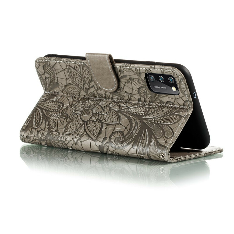Housse Samsung Galaxy A41 Fleurs Tribales à Lanière Housse Samsung Galaxy A41 Fleurs Tribales à Lanière