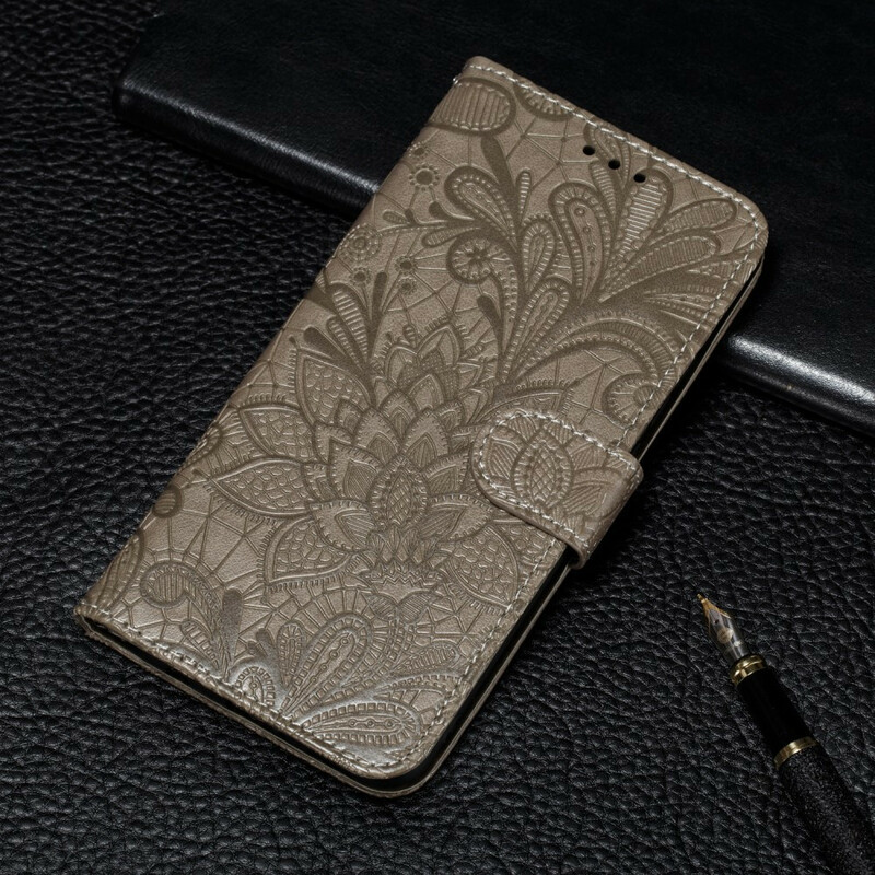 Housse Samsung Galaxy A41 Fleurs Tribales à Lanière Housse Samsung Galaxy A41 Fleurs Tribales à Lanière