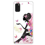 Coque Samsung Galaxy A41 Butterfly Lady Coque Samsung Galaxy A41 Butterfly Lady