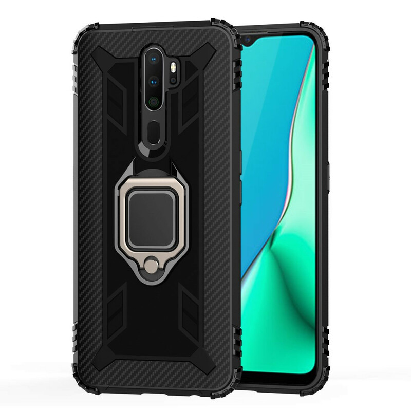 Coque Oppo A9 2020 Ring et Fibre Carbone Coque Oppo A9 2020 Ring et Fibre Carbone