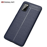 Coque Samsung Galaxy A41 Effet Cuir Litchi Double Line Coque Samsung Galaxy A41 Effet Cuir Litchi Double Line
