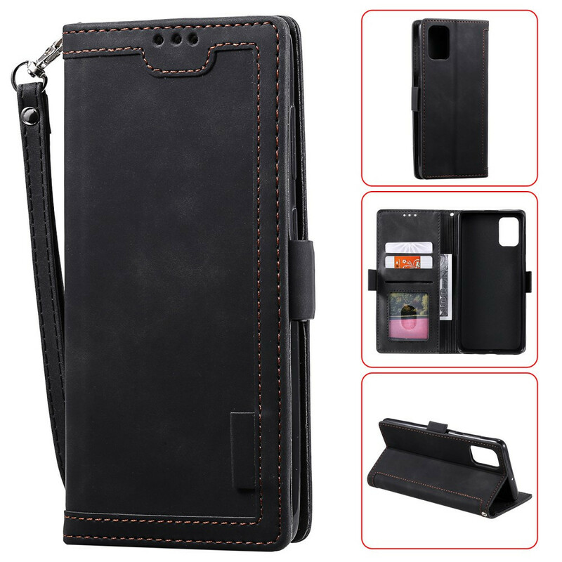 Housse Samsung Galaxy A41 Simili Cuir Bicolore Contours Renforcés Housse Samsung Galaxy A41 Simili Cuir Bicolore Contours Renforcés