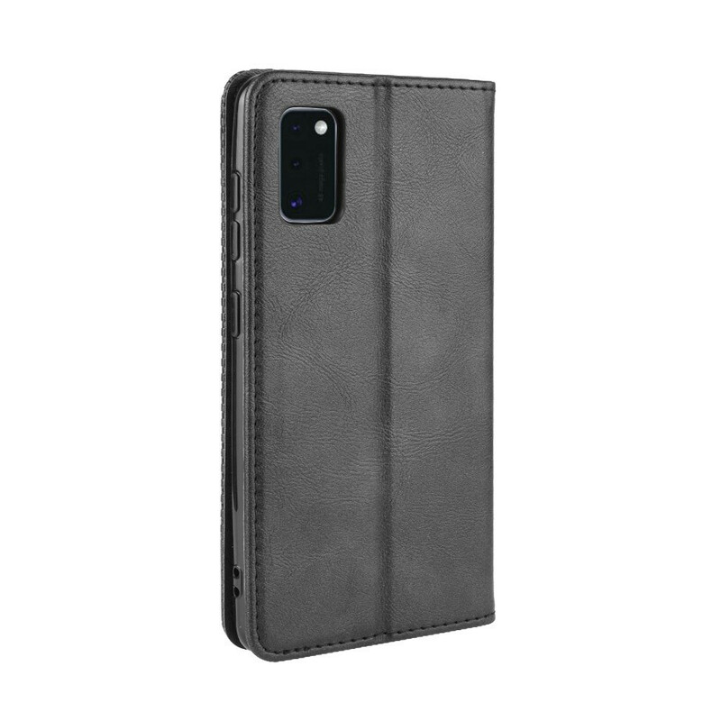 Flip Cover Samsung Galaxy A41 Effet Cuir Vintage Stylisé Flip Cover Samsung Galaxy A41 Effet Cuir Vintage Stylisé