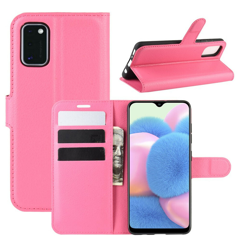 Housse Samsung Galaxy A41 Effet Cuir Litchi Classique Housse Samsung Galaxy A41 Effet Cuir Litchi Classique