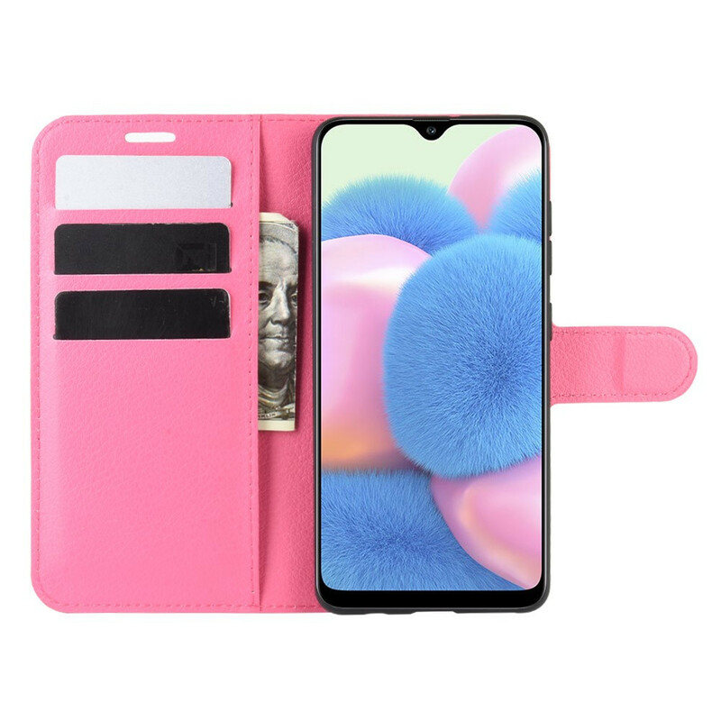 Housse Samsung Galaxy A41 Effet Cuir Litchi Classique Housse Samsung Galaxy A41 Effet Cuir Litchi Classique