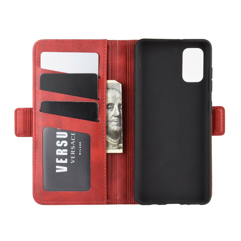 Housse Samsung Galaxy A41 Rabat Double Vintage Housse Samsung Galaxy A41 Rabat Double Vintage