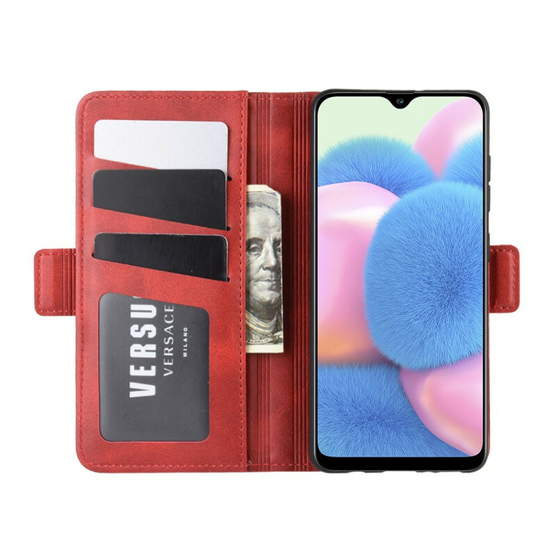 Housse Samsung Galaxy A41 Rabat Double Vintage Housse Samsung Galaxy A41 Rabat Double Vintage