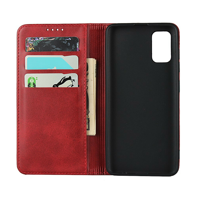 Flip Cover Samsung Galaxy A41 Style Cuir Sobriété Flip Cover Samsung Galaxy A41 Style Cuir Sobriété