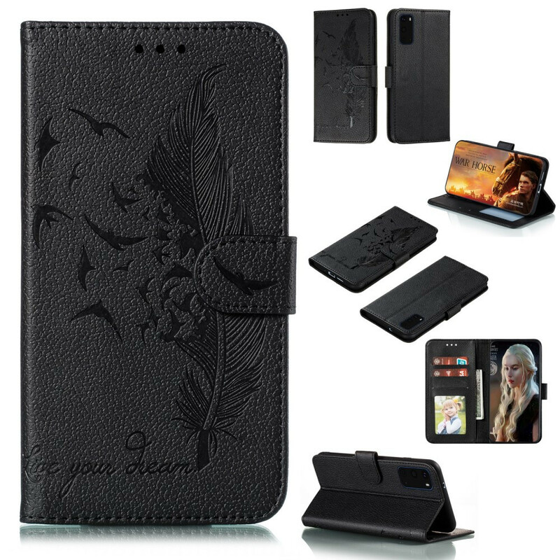 Housse Samsung Galaxy S20 Simili Cuir Live Your Dream Housse Samsung Galaxy S20 Simili Cuir Live Your Dream